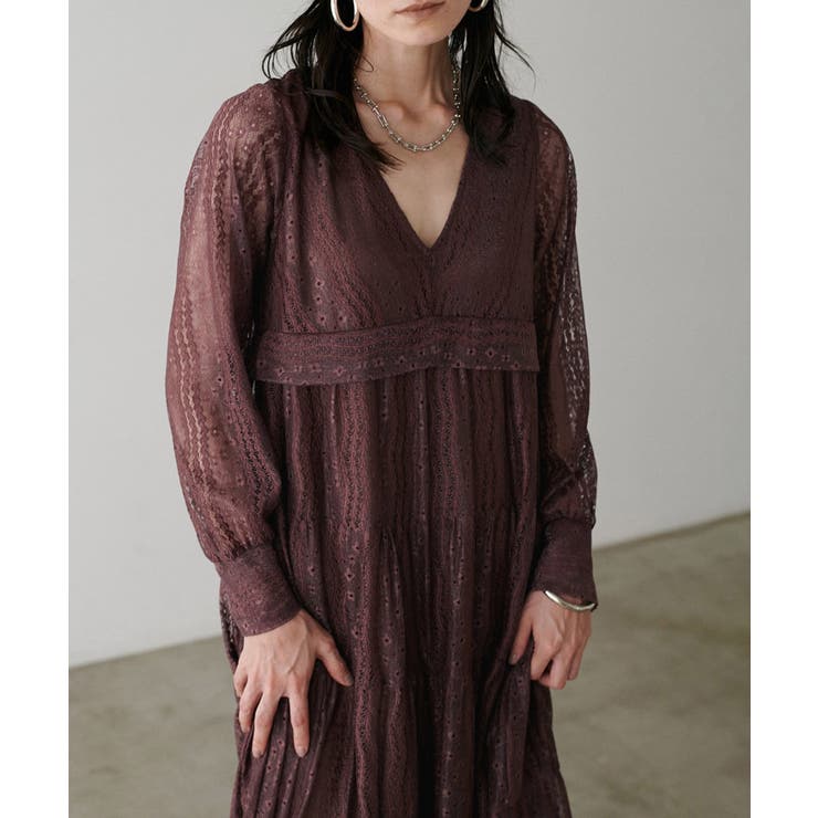 【LARUTA】レース切替ロングワンピース | NICE CLAUP / OLIVE des OLIVE　OUTLET | 詳細画像35 