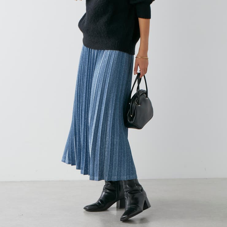 Acne Studios ネイビー プリーツスカート Acne Studios ネイビー プリーツスカート