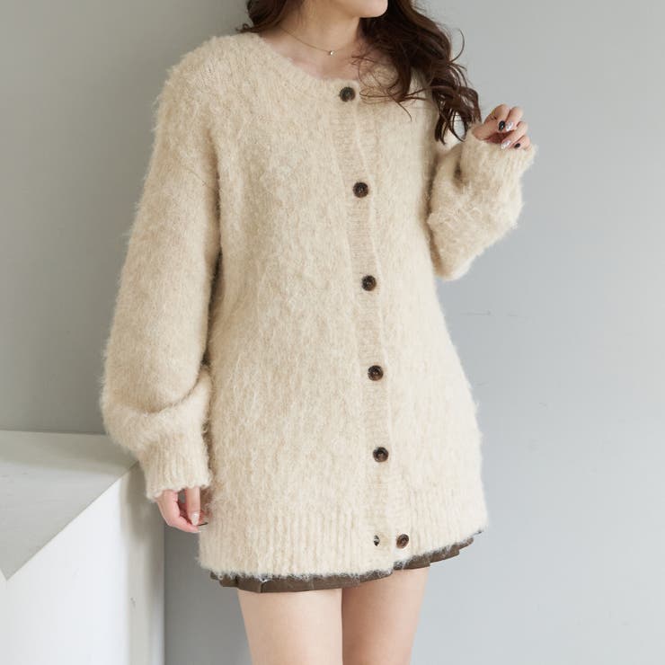 ふわふわシャギーカーディガン | RMAF　NICE CLAUP / OLIVE des OLIVE | 詳細画像1 