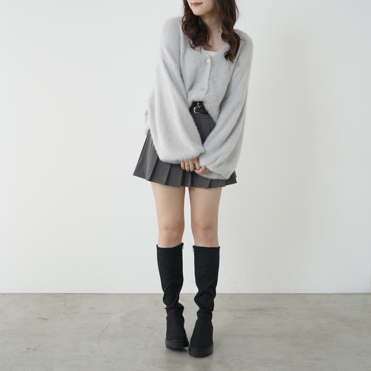 シャギーヤーンショート丈カーディガン | RMAF　NICE CLAUP / OLIVE des OLIVE | 詳細画像5 