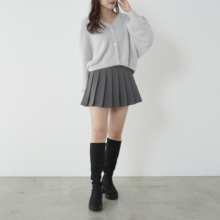 シャギーヤーンショート丈カーディガン | RMAF　NICE CLAUP / OLIVE des OLIVE | 詳細画像8 