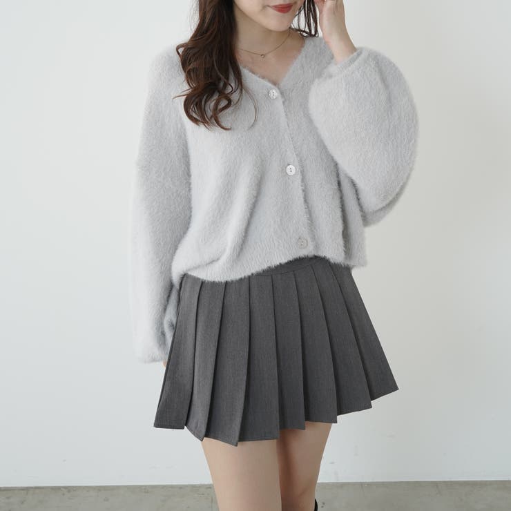 シャギーヤーンショート丈カーディガン | RMAF　NICE CLAUP / OLIVE des OLIVE | 詳細画像2 