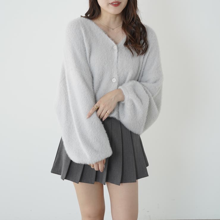 シャギーヤーンショート丈カーディガン | RMAF　NICE CLAUP / OLIVE des OLIVE | 詳細画像4 