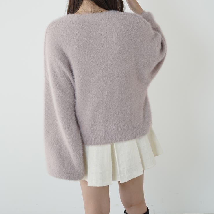 シャギーヤーンショート丈カーディガン | RMAF　NICE CLAUP / OLIVE des OLIVE | 詳細画像11 