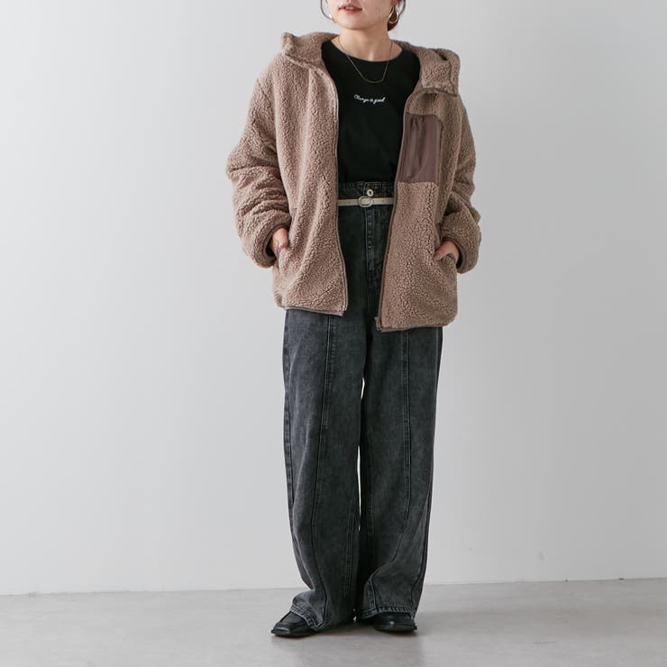 定番】フード付きボアブルゾン[品番：OLOW0010955]｜RMAF NICE CLAUP