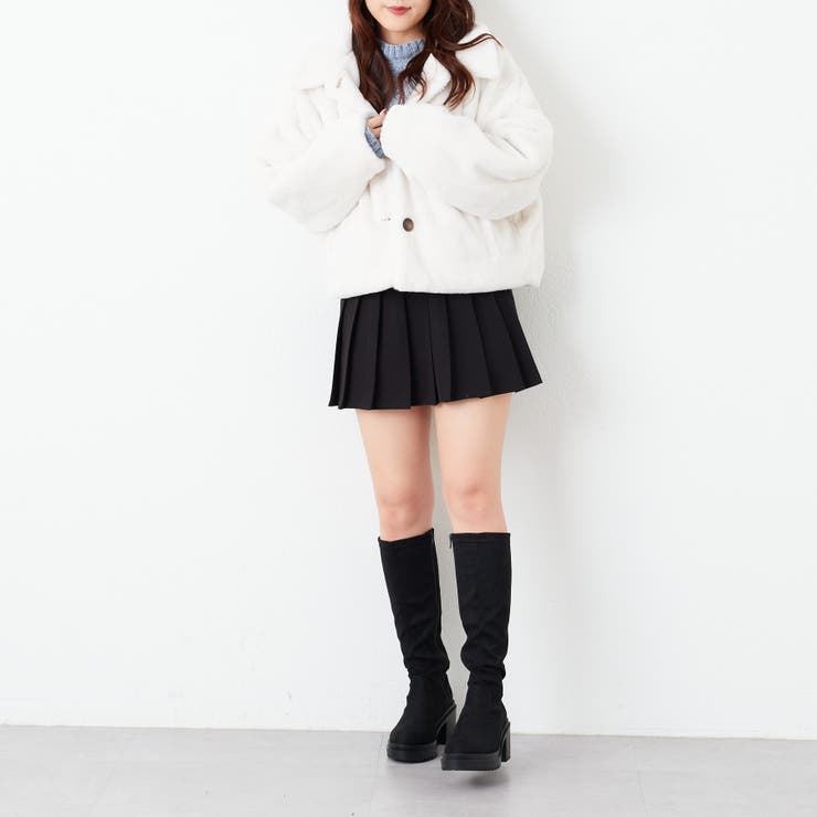 フェイクラビットファー衿ブルゾン[品番：OLOW0010956]｜RMAF NICE