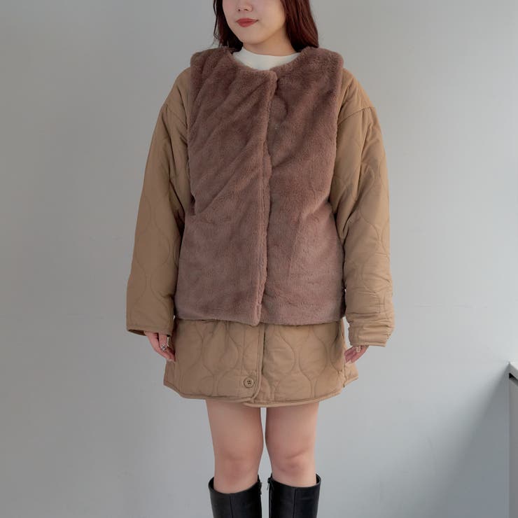 ファーベスト+キルトブルゾン[品番：OLOW0011495]｜RMAF NICE CLAUP