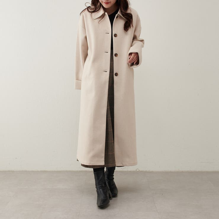 バックベルトステンカラーコート[品番：OLOW0011039]｜RMAF NICE