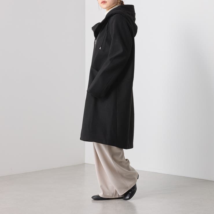 美品✨アデュートリステス 近年モデル フード付 ウール コート