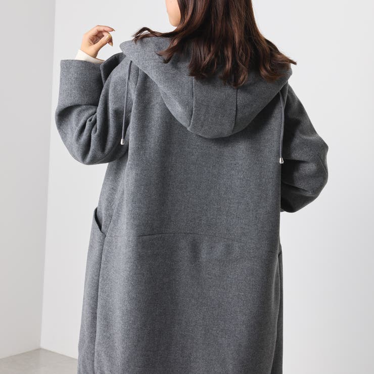 フェイクウールフードコート[品番：OLOW0011043]｜RMAF NICE CLAUP