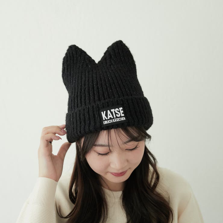 ねこみみニット帽[品番：OLOW0011678]｜RMAF NICE CLAUP / OLIVE des