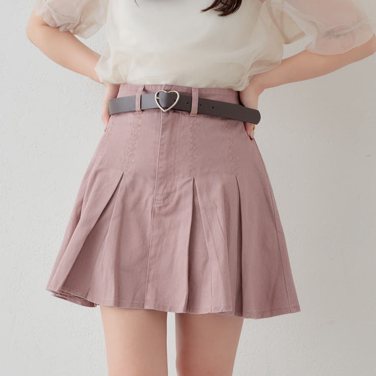 ベルト付プリーツミニスカート[品番：OLOW0012304]｜RMAF NICE CLAUP