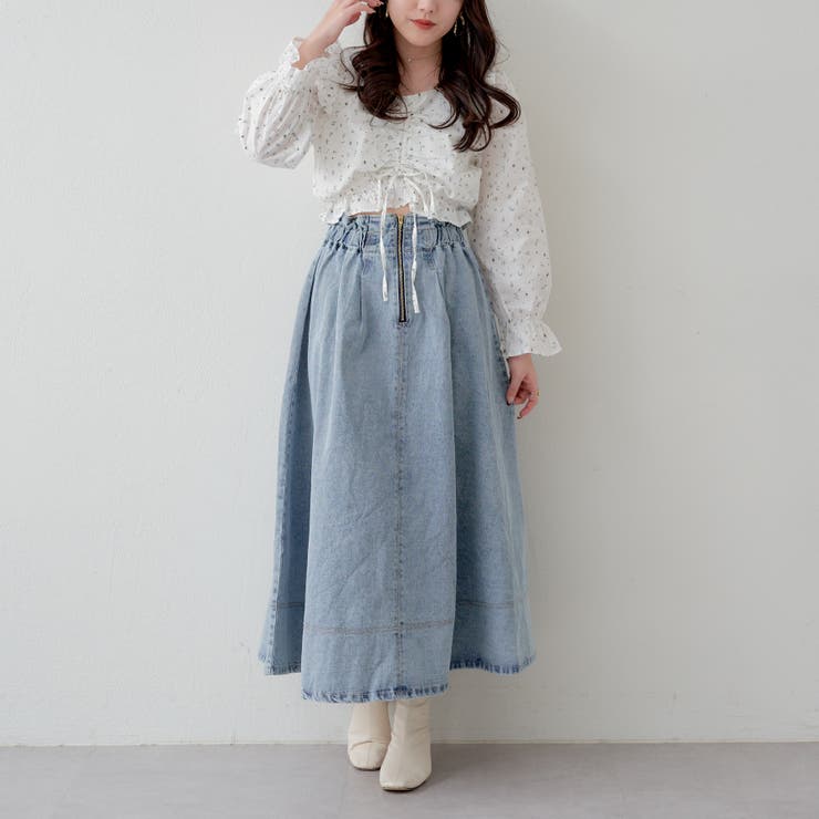 ZIPUP＆レースアップ2WAYフレアスカート[品番：OLOW0012305]｜RMAF