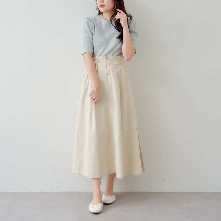 ZIPUP＆レースアップ2WAYフレアスカート[品番：OLOW0012305]｜RMAF