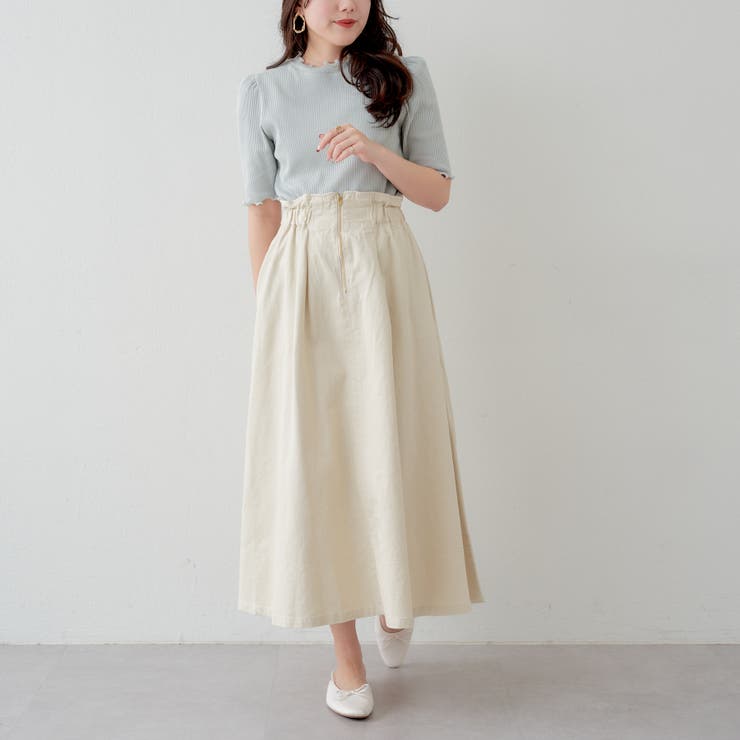ZIPUP＆レースアップ2WAYフレアスカート[品番：OLOW0012305]｜RMAF