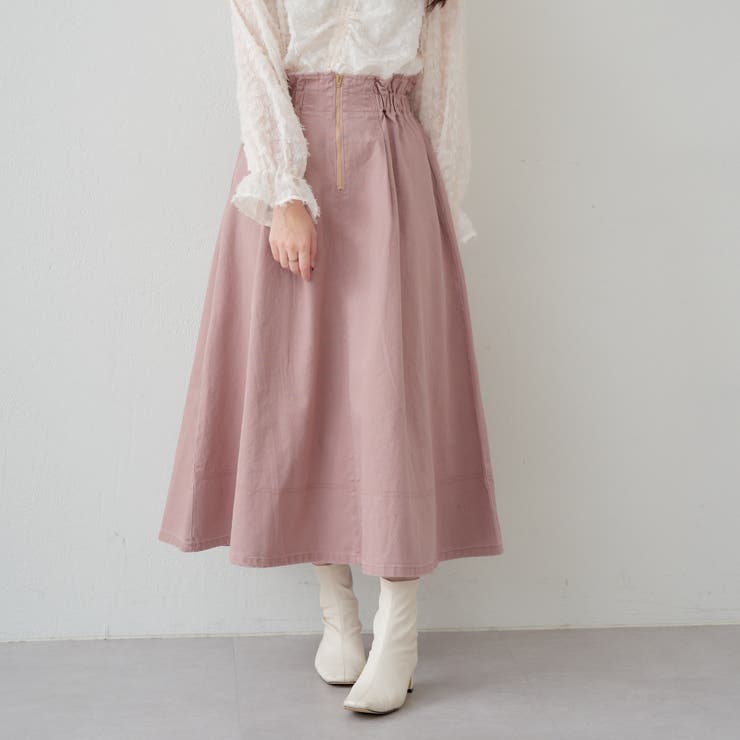ZIPUP＆レースアップ2WAYフレアスカート[品番：OLOW0012305]｜RMAF