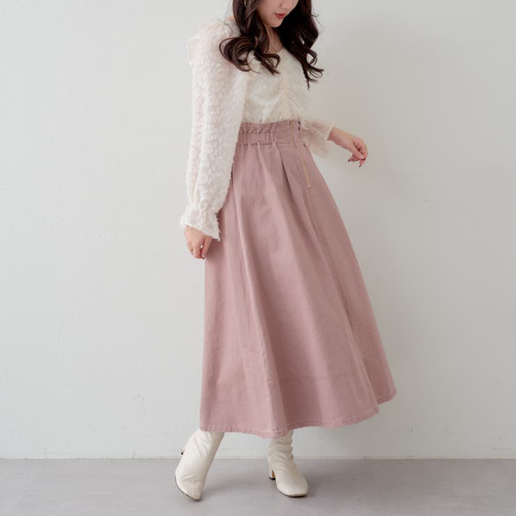 ZIPUP＆レースアップ2WAYフレアスカート[品番：OLOW0012305]｜RMAF