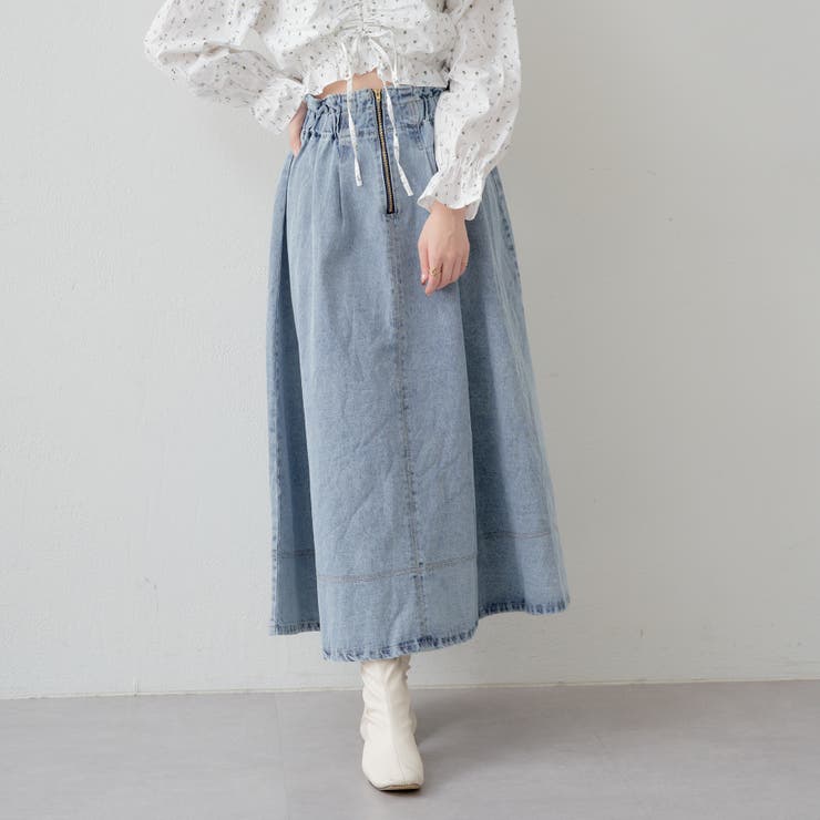 ZIPUP＆レースアップ2WAYフレアスカート[品番：OLOW0012305]｜RMAF