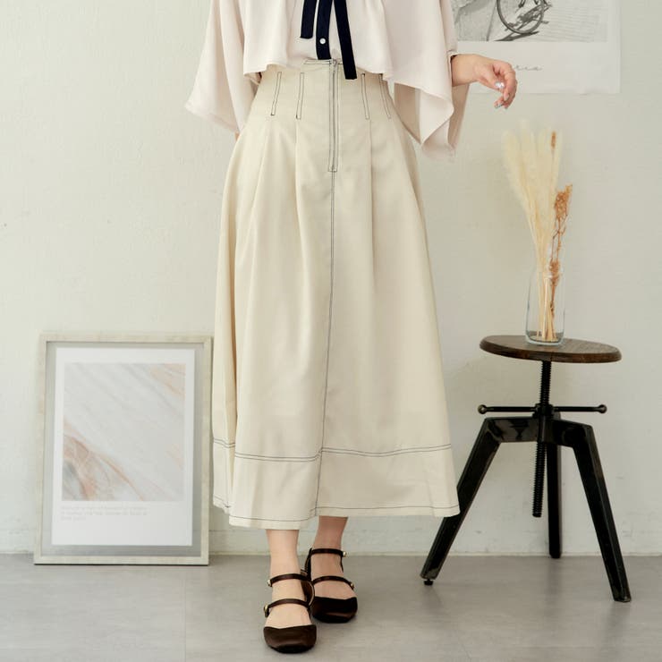 フロントZIP配色スカート[品番：OLOW0012770]｜RMAF NICE CLAUP