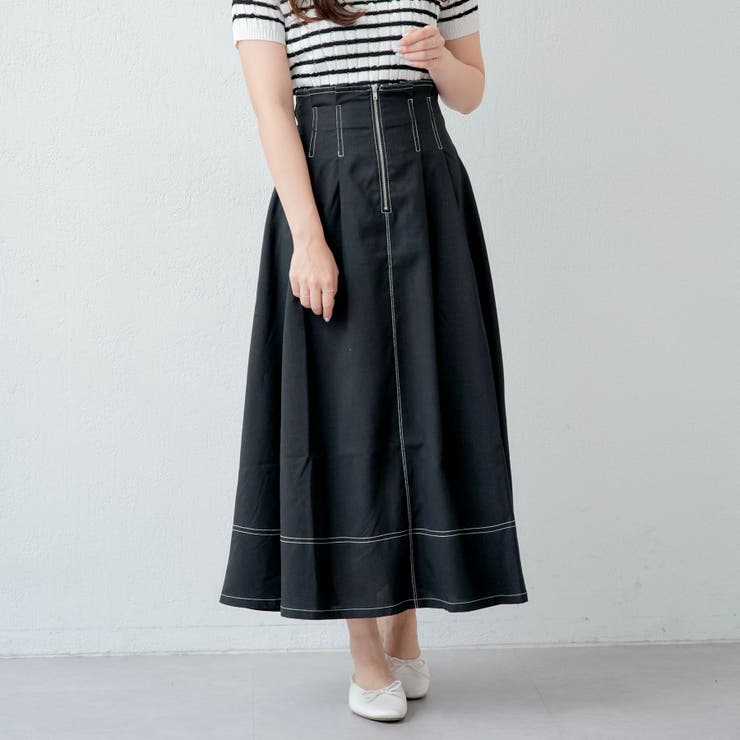 フロントZIP配色スカート[品番：OLOW0012770]｜RMAF NICE CLAUP