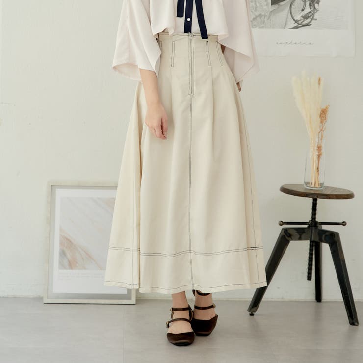 フロントZIP配色スカート[品番：OLOW0012770]｜RMAF NICE CLAUP