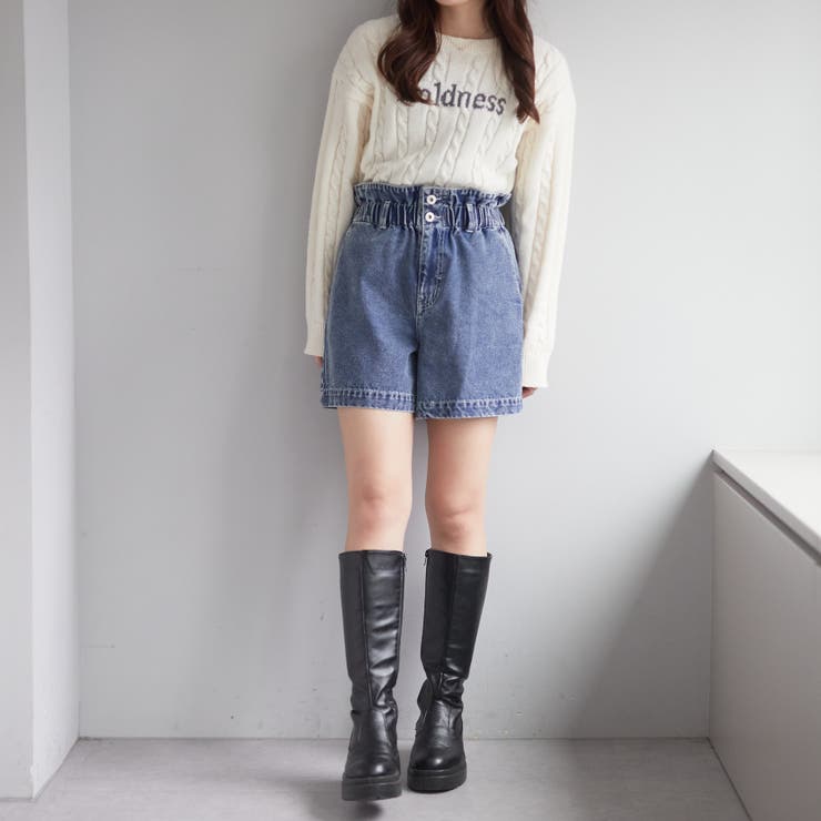 後ろ姿も可愛い】後ポケット刺繍入ショートパンツ[品番：OLOW0012148
