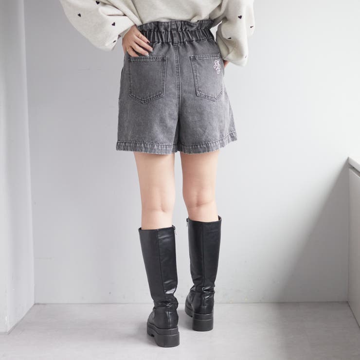 後ろ姿も可愛い】後ポケット刺繍入ショートパンツ[品番：OLOW0012148