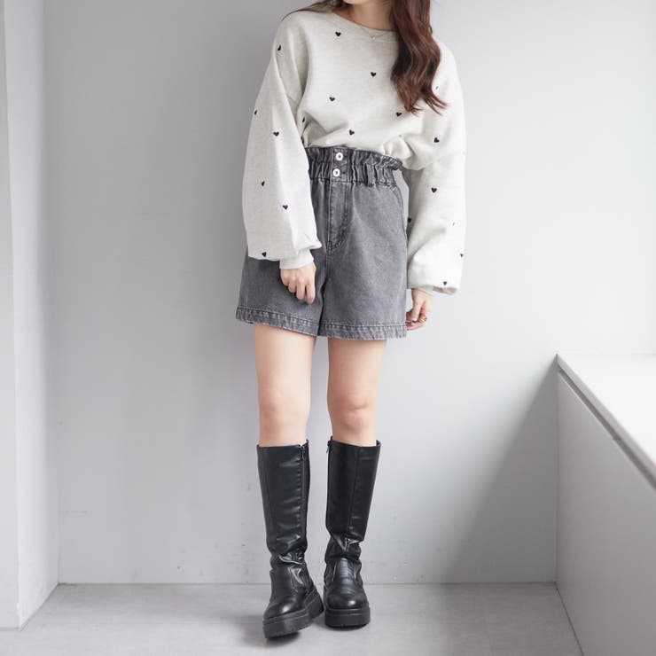 後ろ姿も可愛い】後ポケット刺繍入ショートパンツ[品番：OLOW0012148
