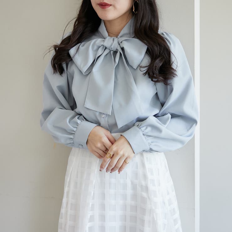 リボンタイブラウス[品番：OLOW0012307]｜RMAF NICE CLAUP