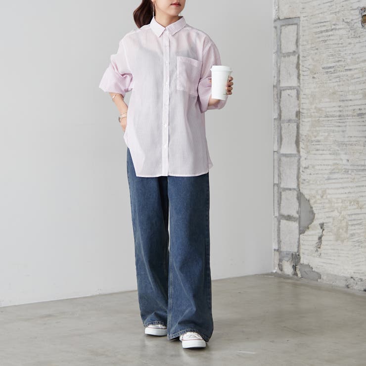 シアーストライプシャツ[品番：NCLW0012521]｜NICE CLAUP / OLIVE des