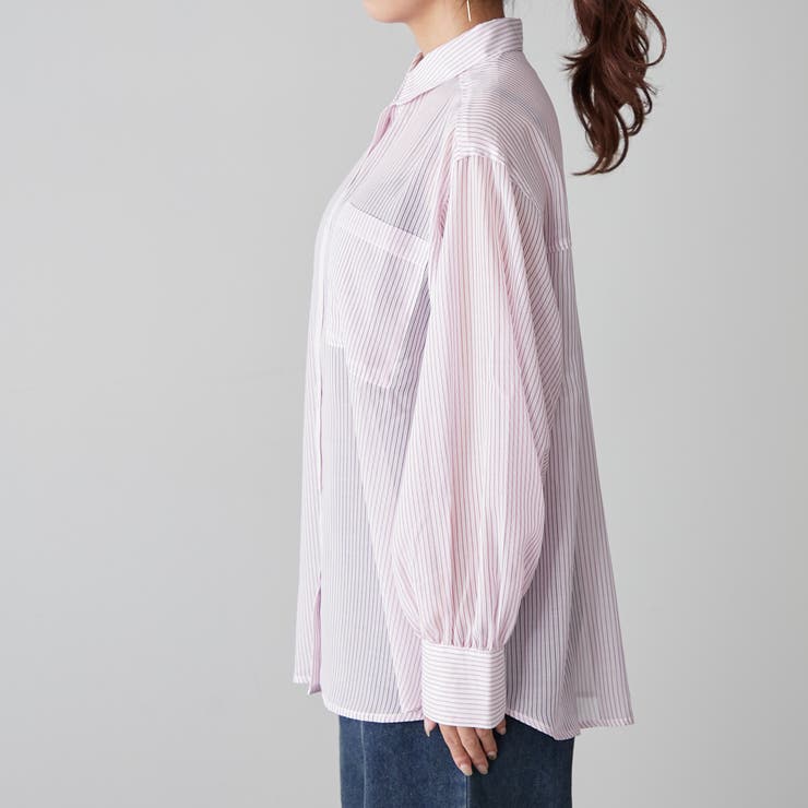 シアーストライプシャツ[品番：NCLW0012521]｜NICE CLAUP / OLIVE des