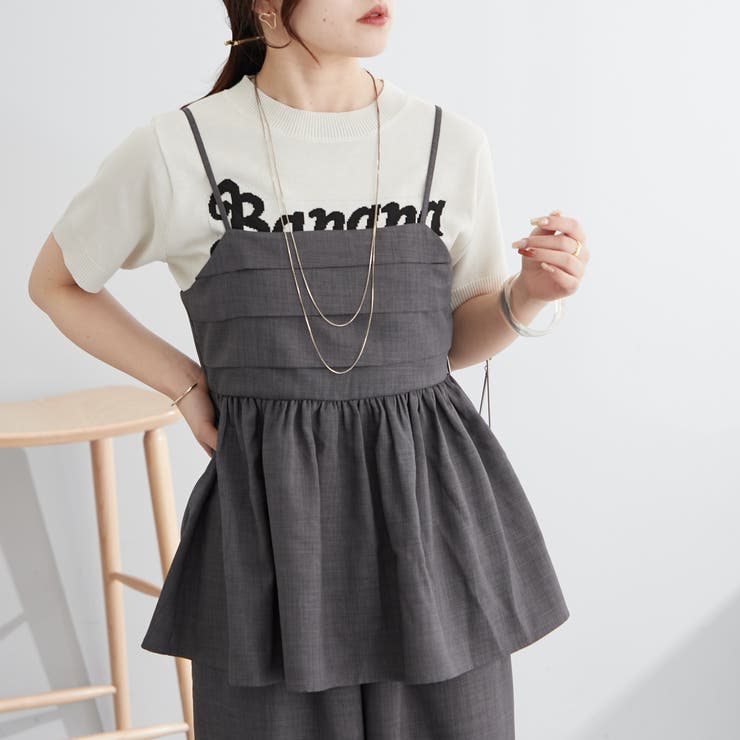 SET UP対応アイテム】バックリボンキャミビスチェ[品番：NCLW0012698