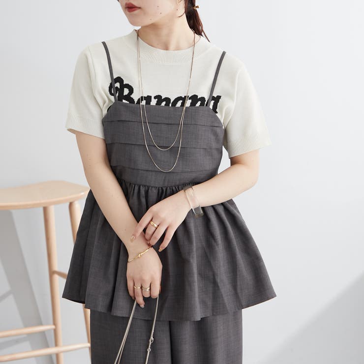 SET UP対応アイテム】バックリボンキャミビスチェ[品番：NCLW0012698