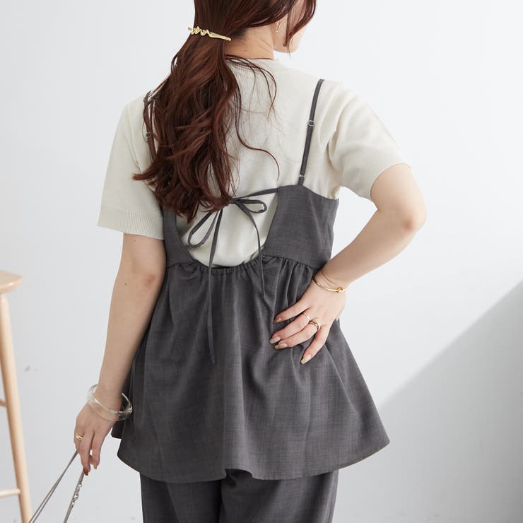 【SET UP対応アイテム】バックリボンキャミビスチェ | NICE CLAUP / OLIVE des OLIVE　OUTLET | 詳細画像15 