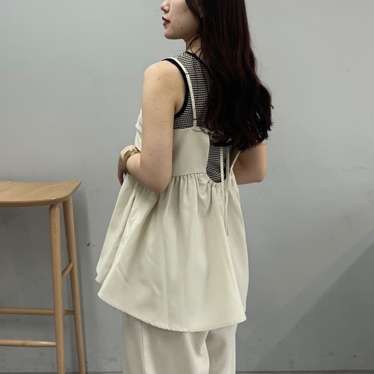 【SET UP対応アイテム】バックリボンキャミビスチェ | NICE CLAUP / OLIVE des OLIVE　OUTLET | 詳細画像4 