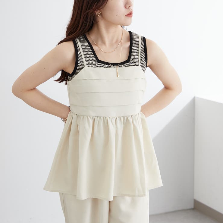 SET UP対応アイテム】バックリボンキャミビスチェ[品番：NCLW0012698