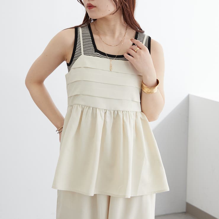 SET UP対応アイテム】バックリボンキャミビスチェ[品番：NCLW0012698