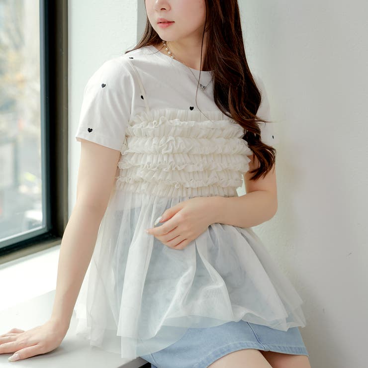 チュールフリルキャミ[品番：OLOW0012990]｜RMAF NICE CLAUP / OLIVE