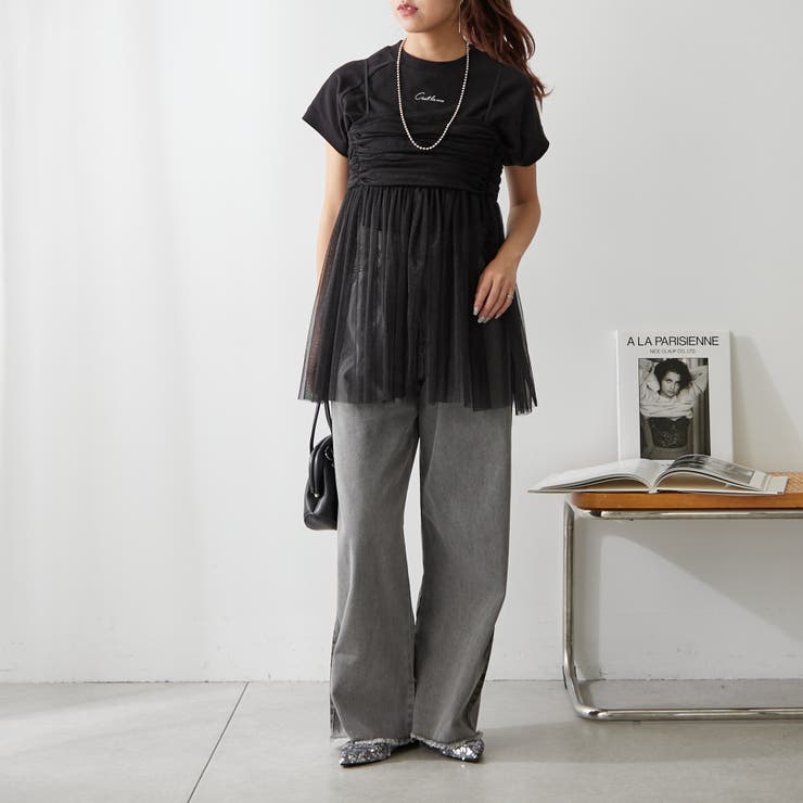 ラメチュールチュニック[品番：NCLW0013094]｜NICE CLAUP / OLIVE des