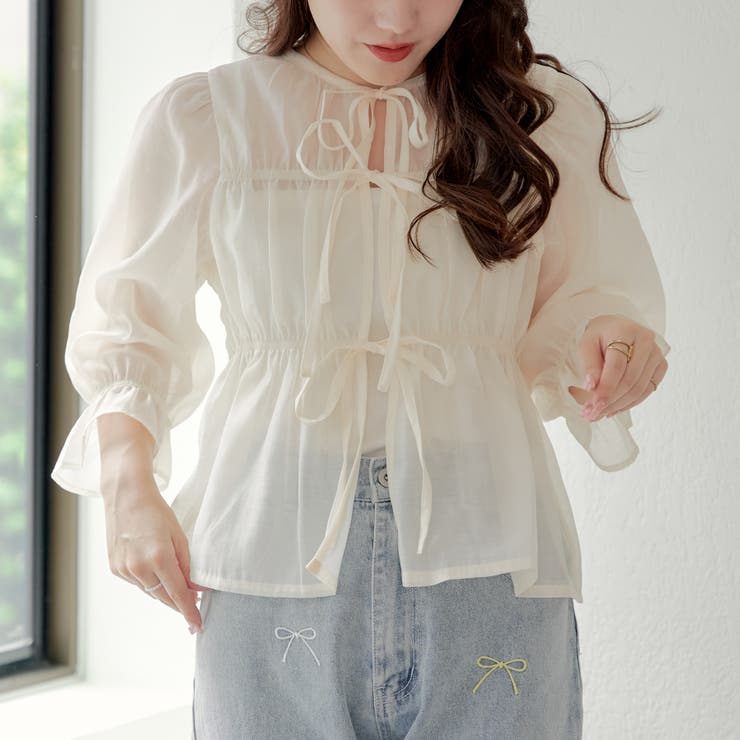 シアーシャーリングブラウス[品番：OLOW0013576]｜RMAF NICE