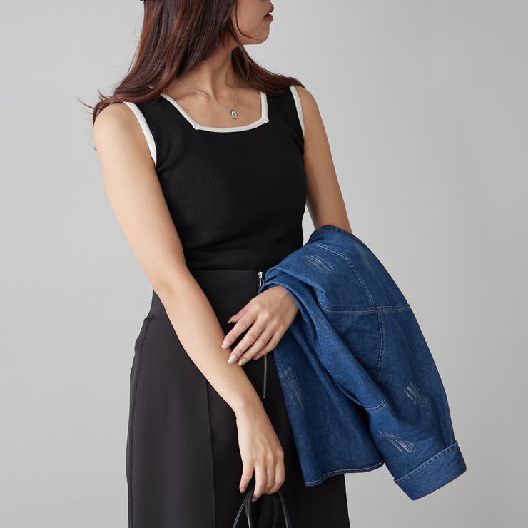スクエアネックタンクトップ[品番：NCLW0012522]｜NICE CLAUP / OLIVE