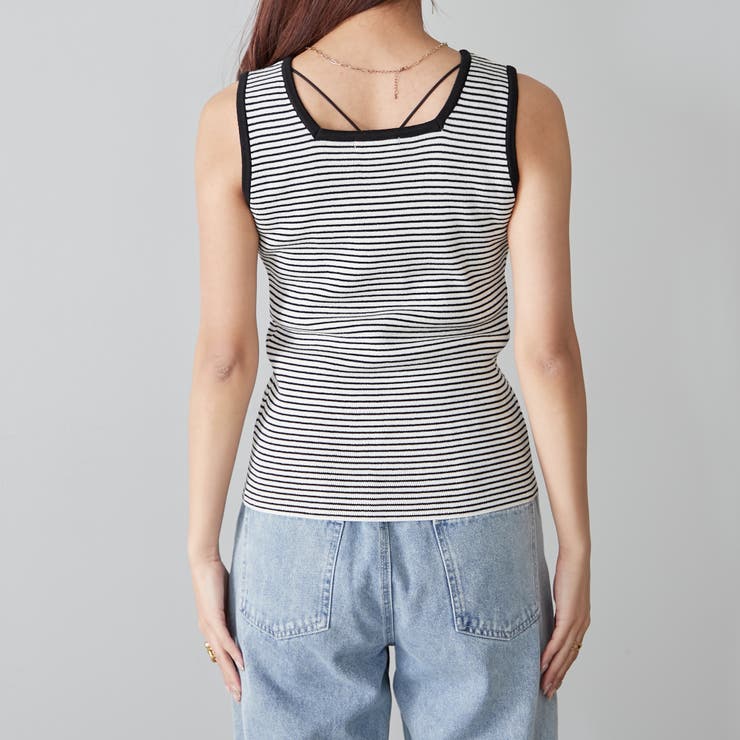 スクエアネックタンクトップ[品番：NCLW0012522]｜NICE CLAUP / OLIVE