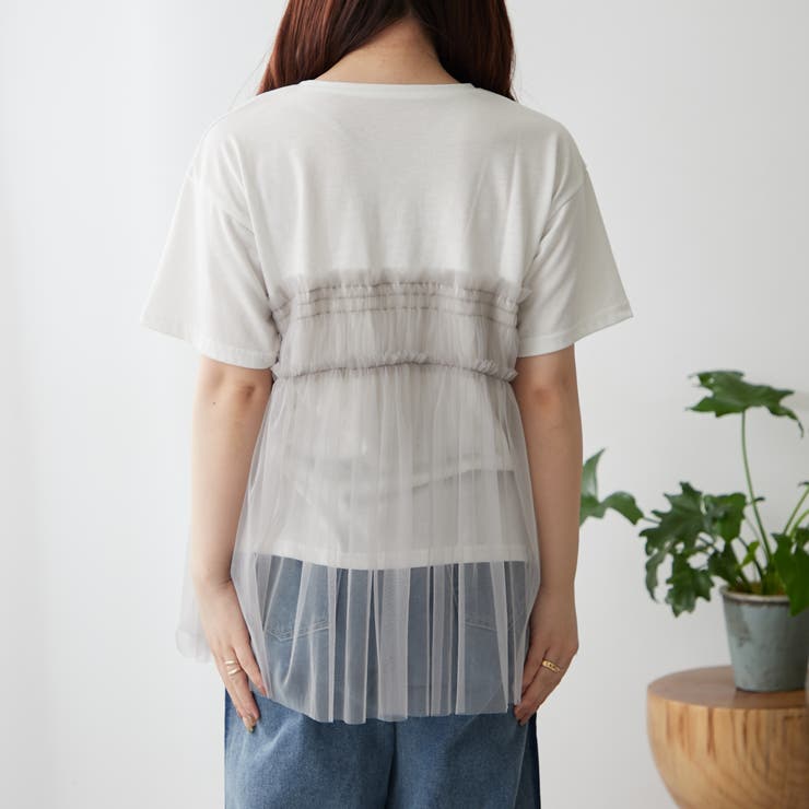 チュールドッキングTシャツ[品番：OLOW0013133]｜RMAF NICE