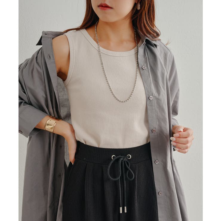 バックオープンノースリーブ | NICE CLAUP / OLIVE des OLIVE　OUTLET | 詳細画像1 