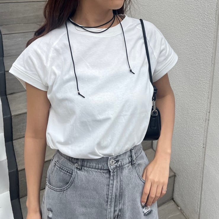 【コットン100％、サスティナブル】8色展開オーガニックコットンフレンチTシャツ | NICE CLAUP / OLIVE des OLIVE　OUTLET | 詳細画像6 