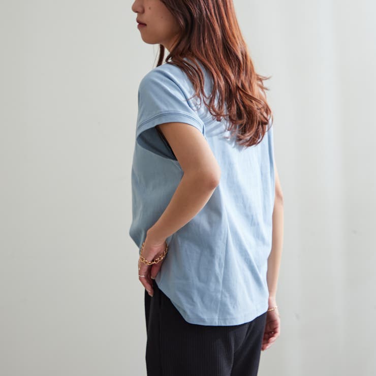 【コットン100％、サスティナブル】8色展開オーガニックコットンフレンチTシャツ | NICE CLAUP / OLIVE des OLIVE　OUTLET | 詳細画像27 