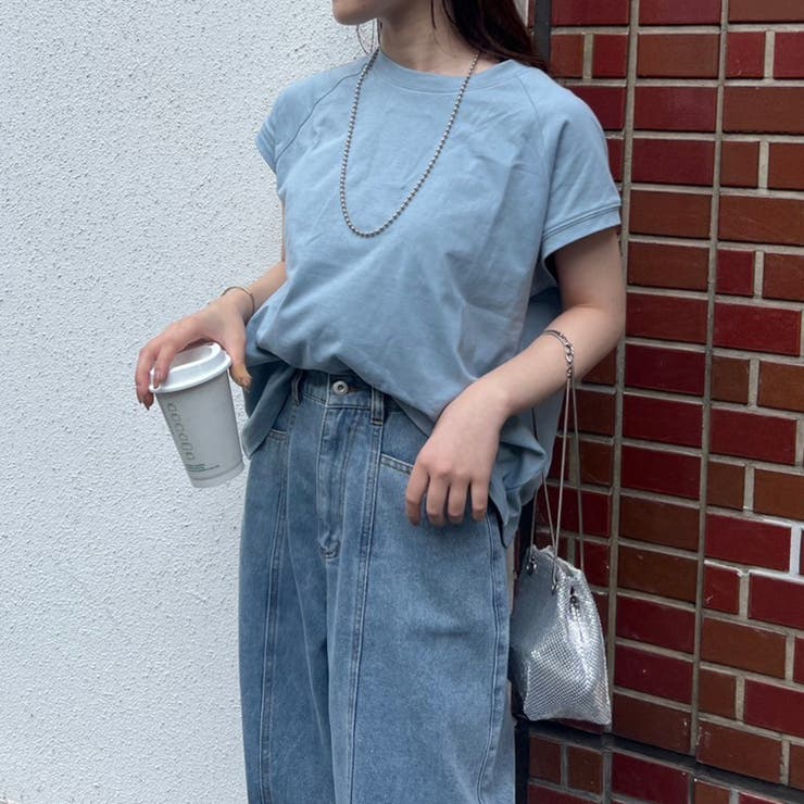 【コットン100％、サスティナブル】8色展開オーガニックコットンフレンチTシャツ | NICE CLAUP / OLIVE des OLIVE　OUTLET | 詳細画像31 