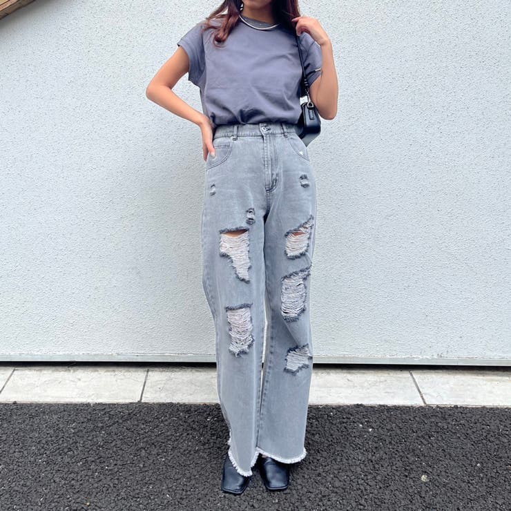 【コットン100％、サスティナブル】8色展開オーガニックコットンフレンチTシャツ | NICE CLAUP / OLIVE des OLIVE　OUTLET | 詳細画像36 