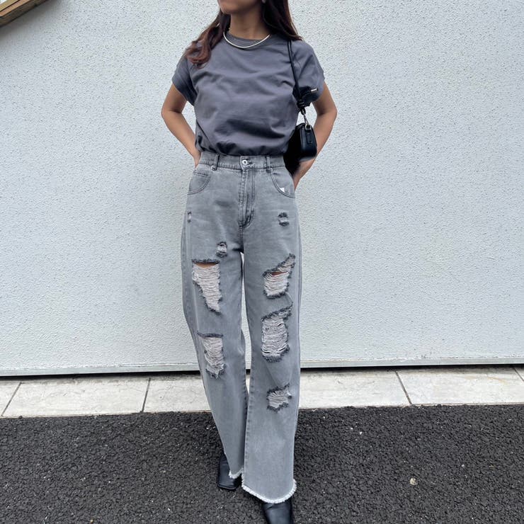 【コットン100％、サスティナブル】8色展開オーガニックコットンフレンチTシャツ | NICE CLAUP / OLIVE des OLIVE　OUTLET | 詳細画像37 