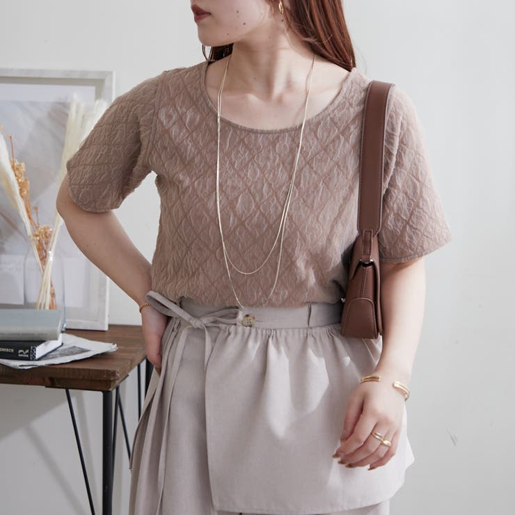 【EC】チュールふくれジャガードプルオーバー | NICE CLAUP / OLIVE des OLIVE OUTLET | 詳細画像1